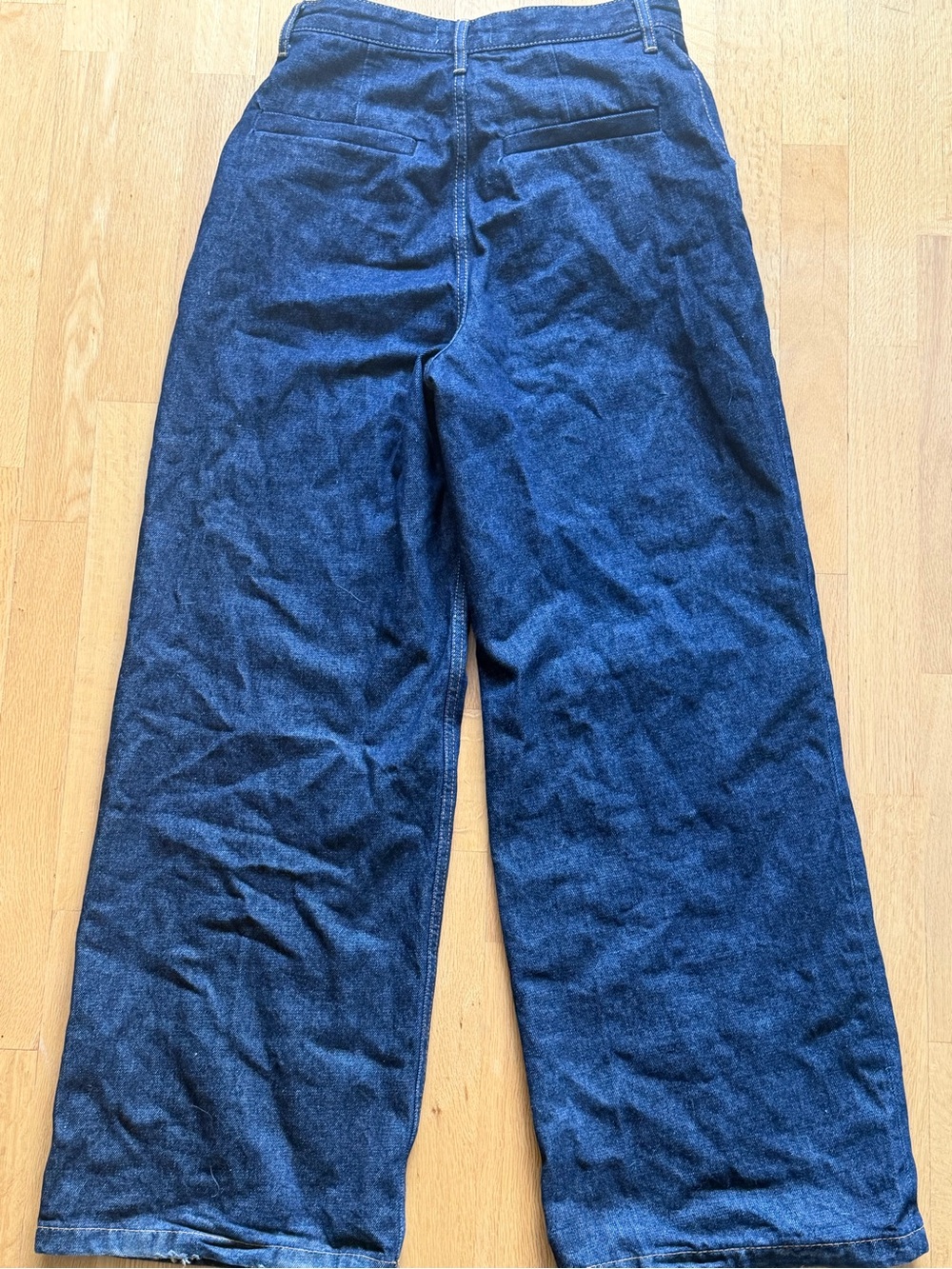 COS wide leg raw denim jeans